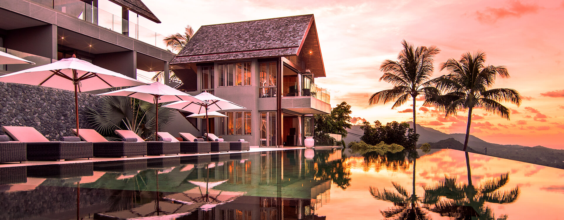 Villa Suralai - Beautiful sunset pool view